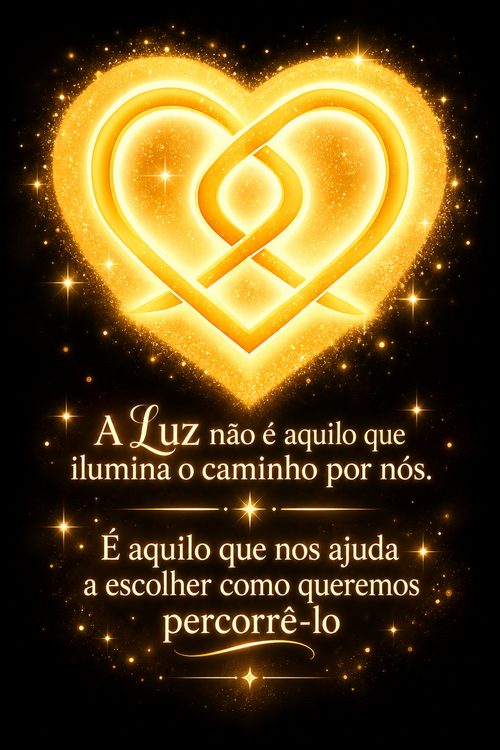 A Luz não é aquilo que ilumina o caminho por nós. É aquilo que nos ajuda a escolher como queremos percorrê-lo.