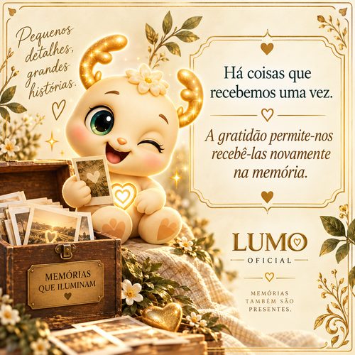 Há coisas que recebemos uma vez. A gratidão permite-nos recebê-las novamente na memória.