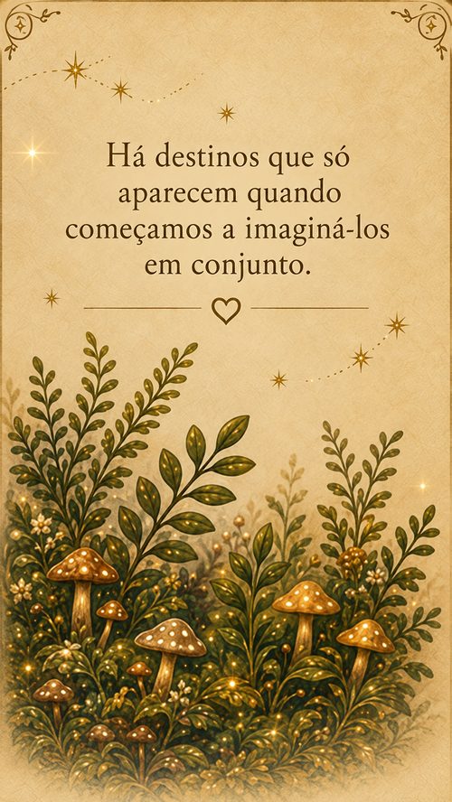 Há destinos que só aparecem quando começamos a imaginá-los em conjunto.