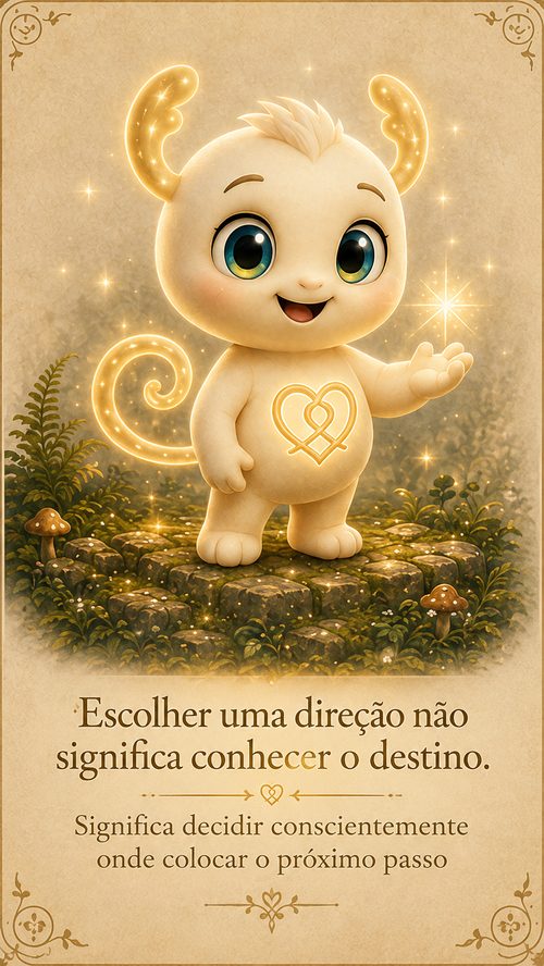 Escolher uma direção não significa conhecer o destino. Significa decidir conscientemente onde colocar o próximo passo.