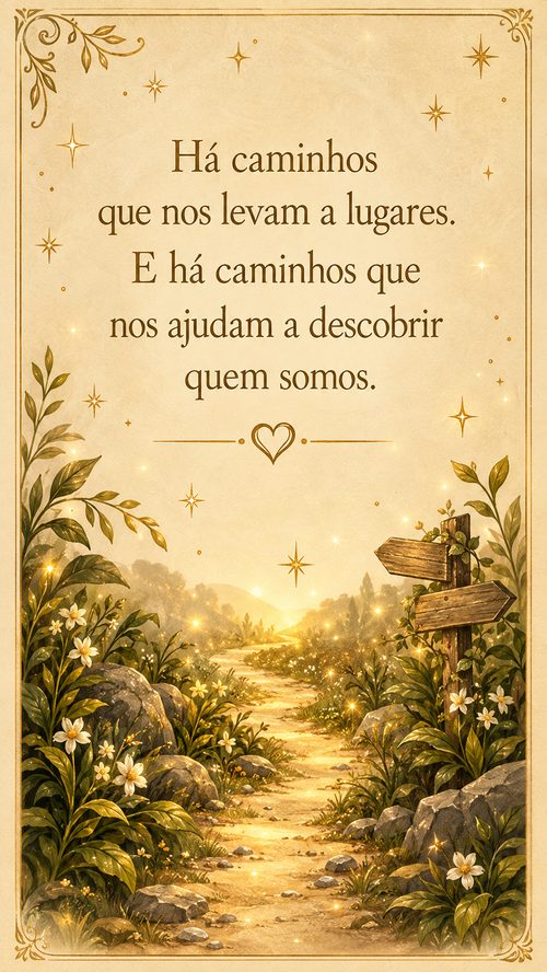 Há caminhos que nos levam a lugares. E há caminhos que nos ajudam a descobrir quem somos.