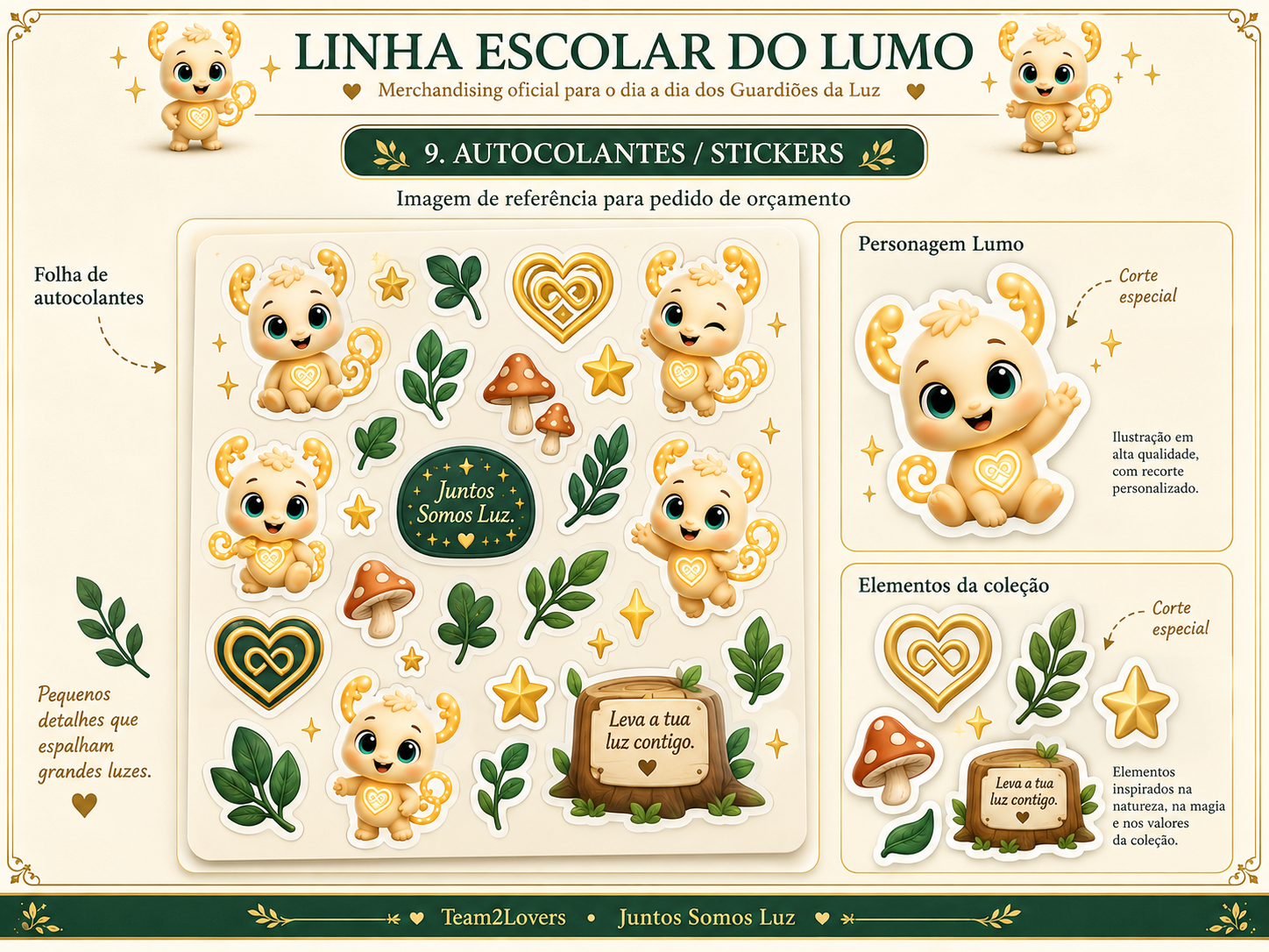 Imagem exemplificativa: Autocolantes escolares Lumo, design do universo Lumo.