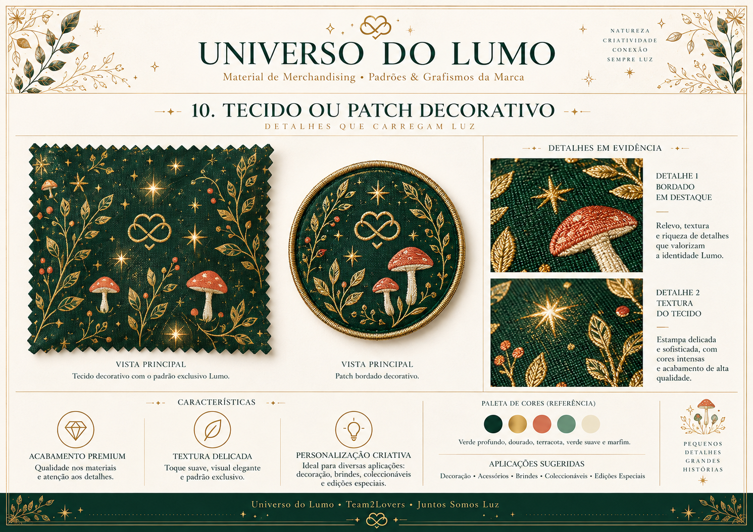 Imagem exemplificativa: Patch decorativo Universo Lumo, design do universo Lumo.