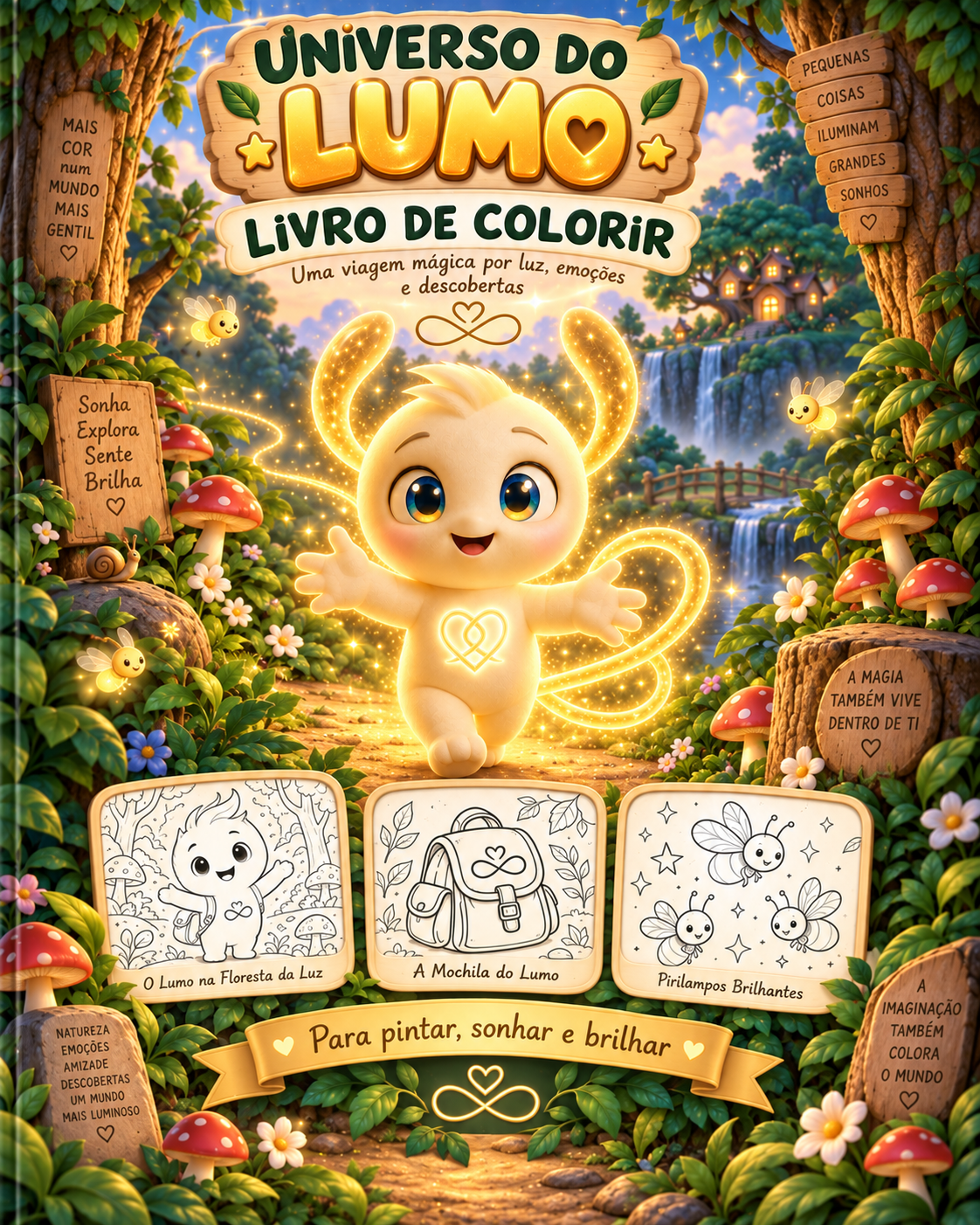 Capa: Universo do Lumo — Livro de Colorir — edição impressa